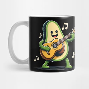 avocado playing guitar - music Mug